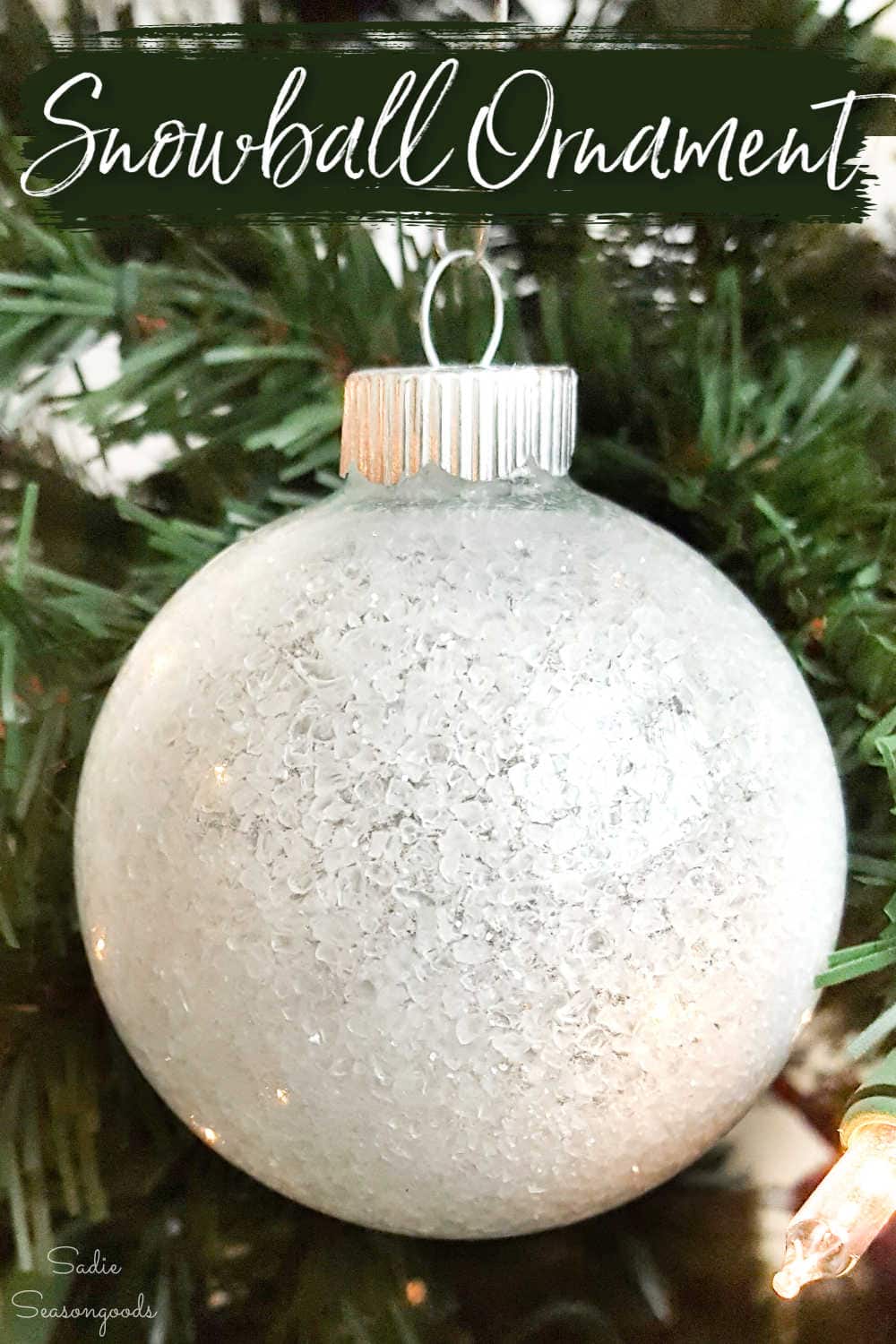 clear ornaments as snow ornament