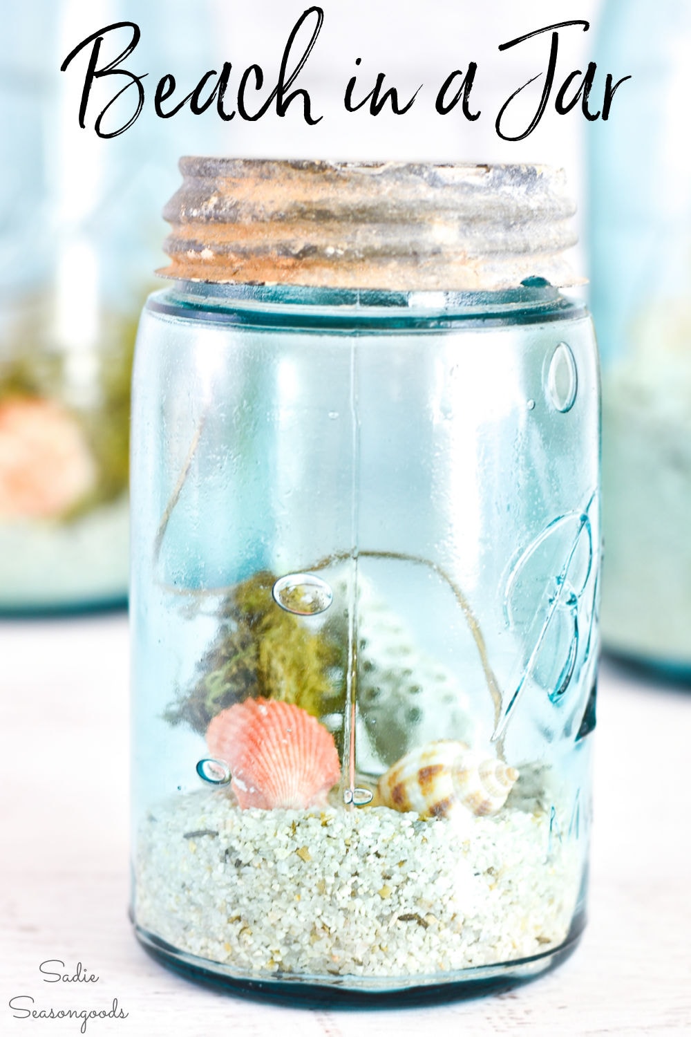 Decorative Glass Jar With Lid Small Shabby Style Mason Jar -   Decorative  glass jars, Glass jars with lids, Mason jar decorations