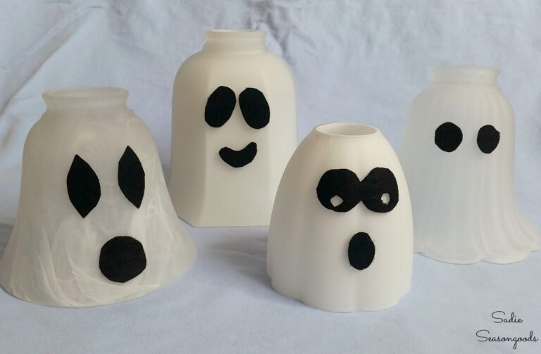 Halloween Ghost Lights from Glass Light Covers