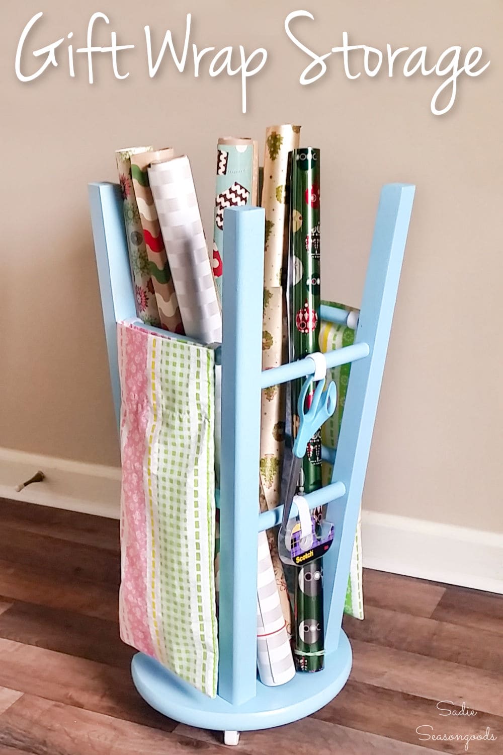DIY Gift Wrap Organizer, Ikea Hack