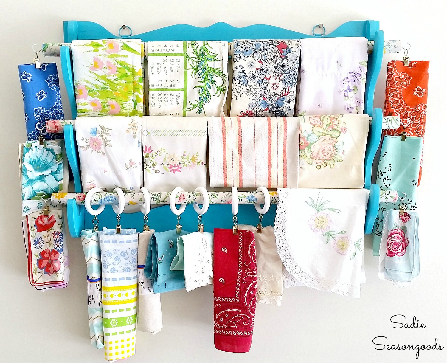 Fabric Organizer For Scrap Fabric By Upcycling A Wall Gun Rack