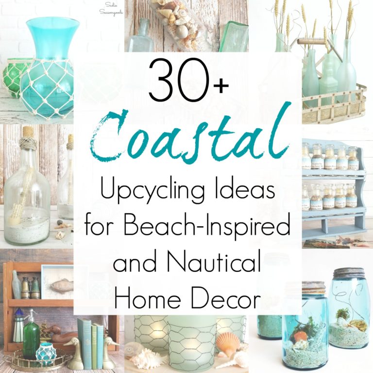 Sand Collection Display and Coastal Decor in a Vintage Spice Rack