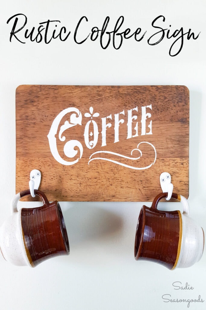 Farmhouse Coffee Sign from a Cutting Board