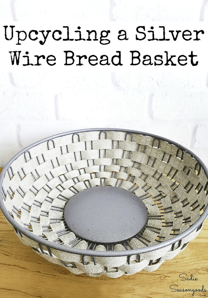 Upcycling a Wire Bread Basket into Vintage Farmhouse Decor