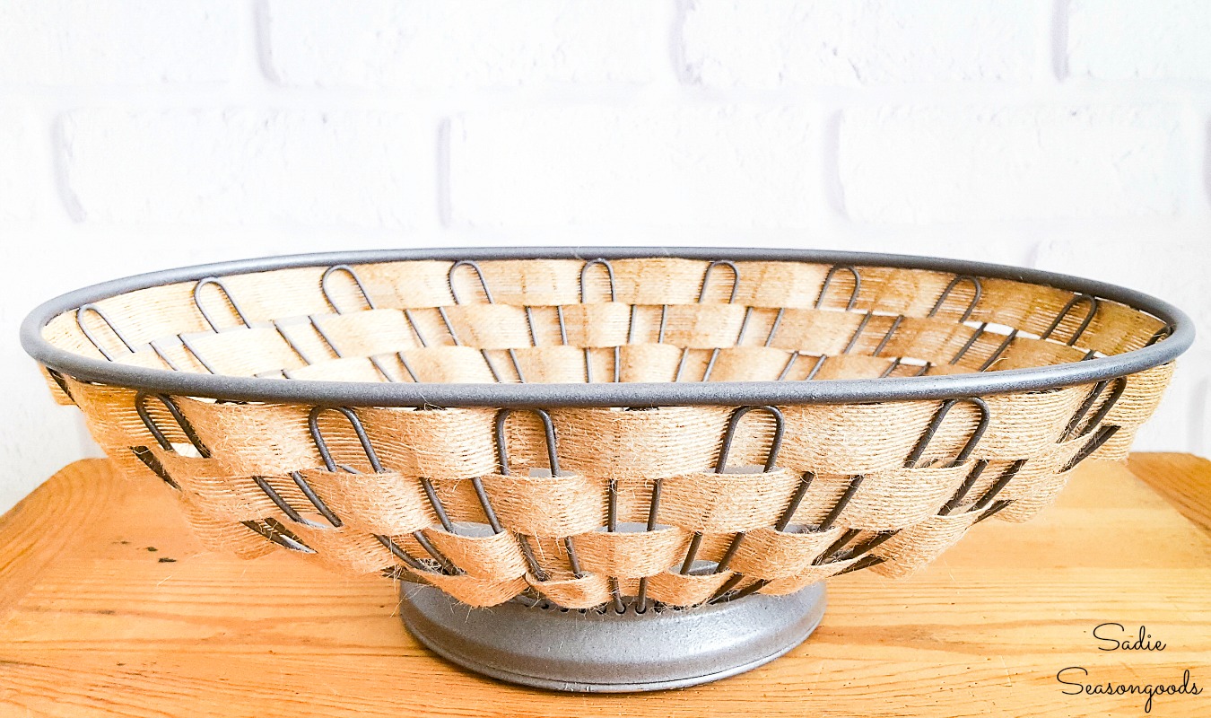 Farmhouse Bread Basket from a thrift store find 