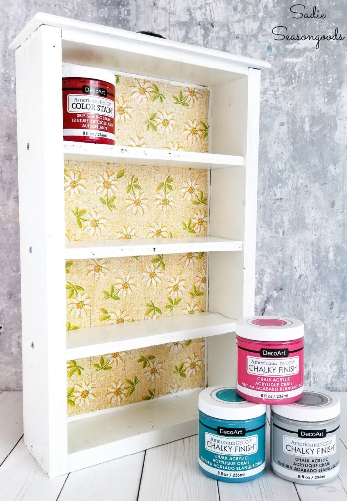 Craft Paint Storage with Wooden Drawers for Craft Room Organization