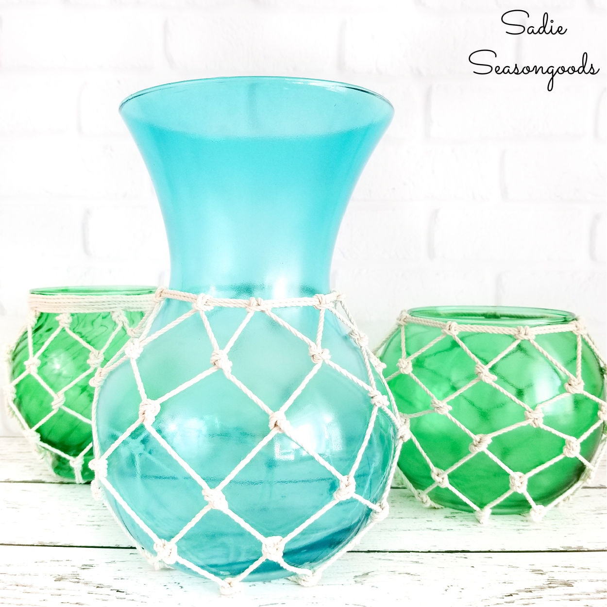 Glass Fishing Floats from Thrift Store Vases