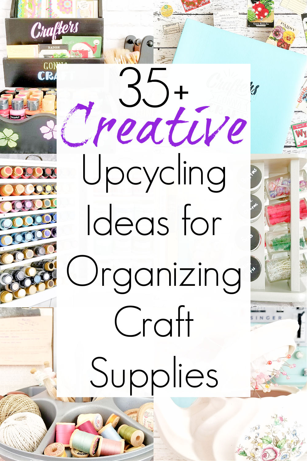 Organizing Craft Supplies with a Paint Brush Holder