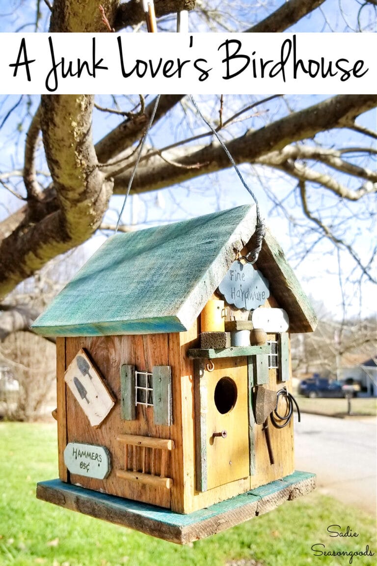 Repairing a Rustic Birdhouse with Barnwood