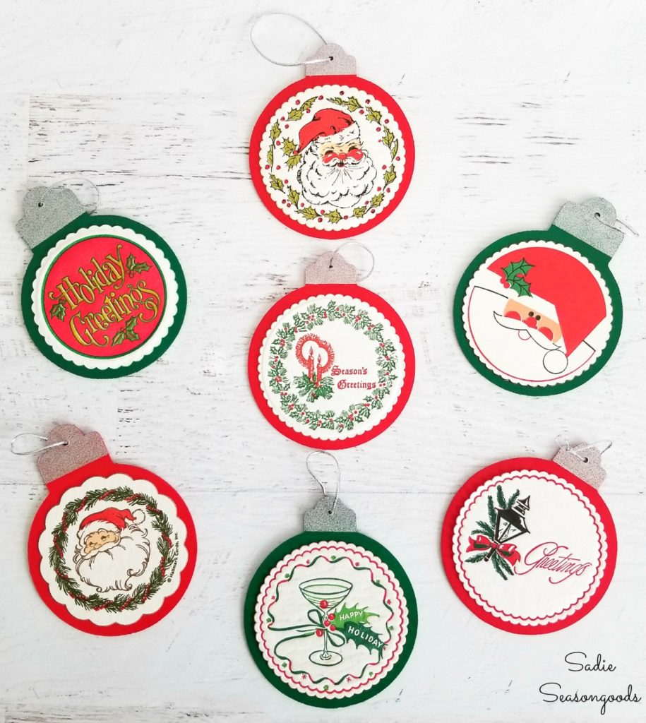 Wood Ornaments with Paper Coasters or Christmas Coasters