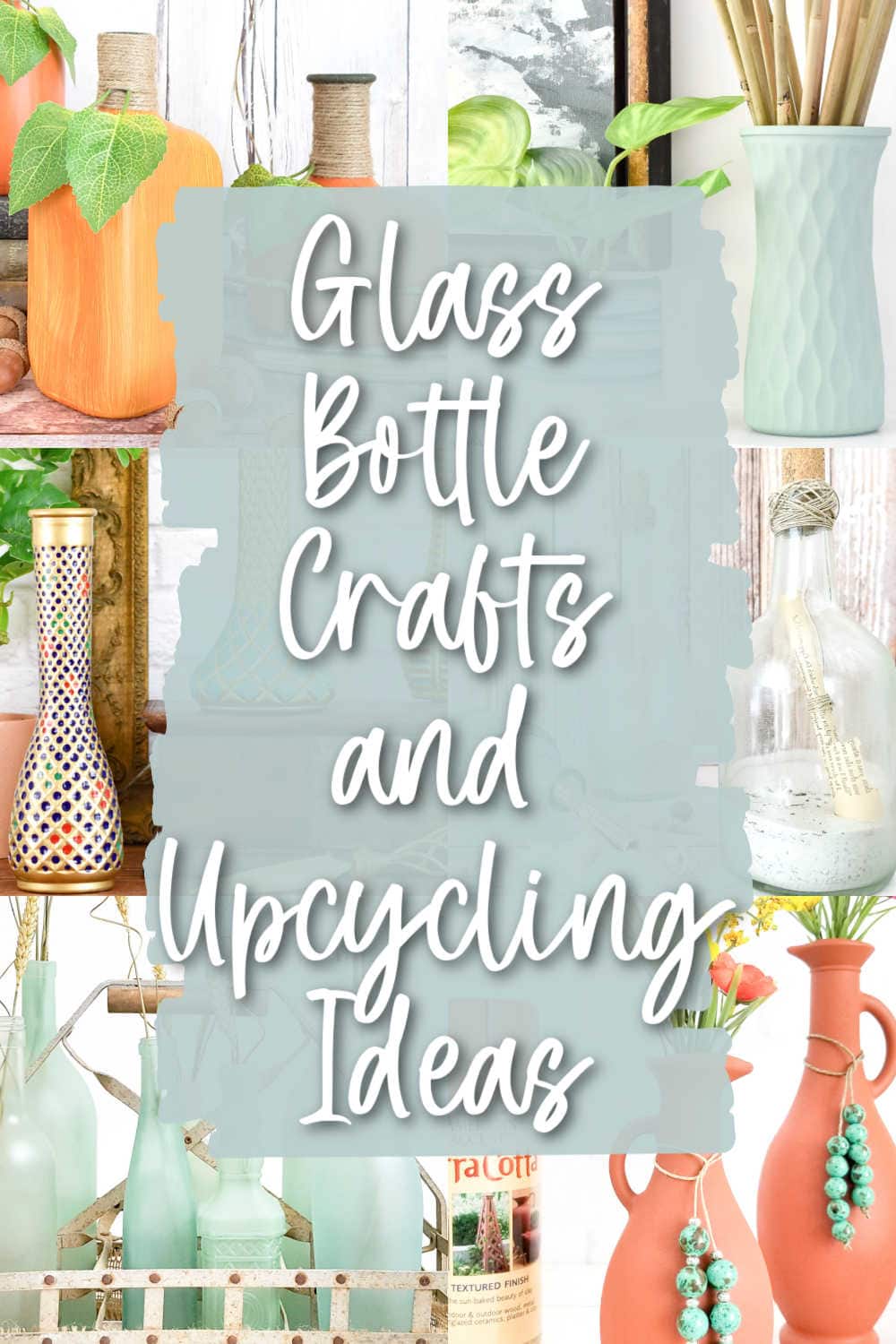 glass bottle crafts and painting ideas