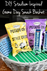 Tailgating at Home with a Stadium Inspired Snack Basket!