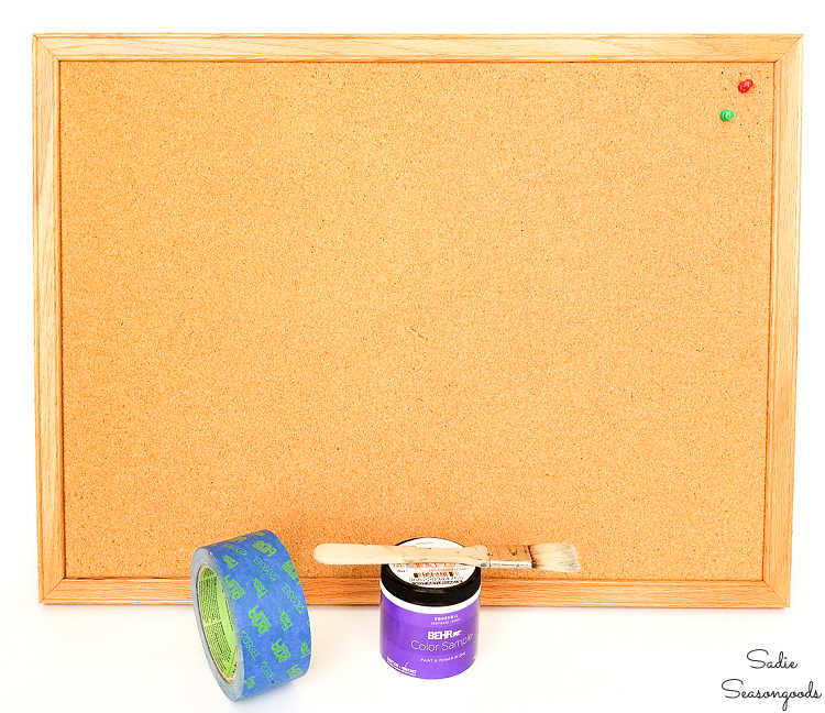 decorating a corkboard for a home office