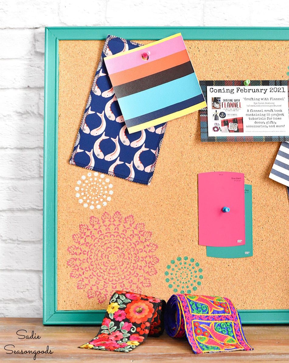 Decorative Cork Board for the Home Office and Virtual Classroom