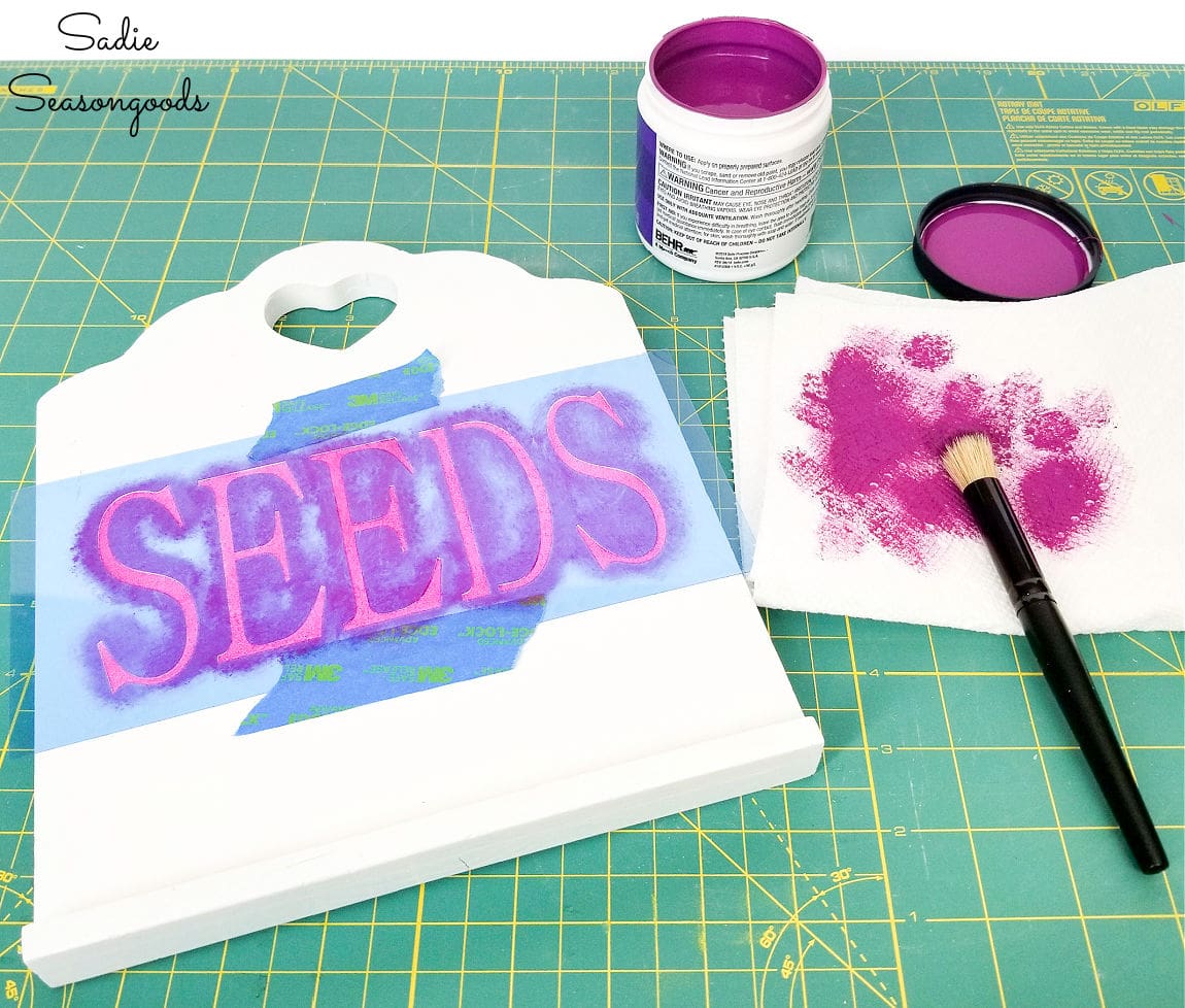 seed stencil for a seed organizer