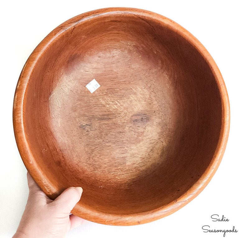 Restoring A Wooden Bowl To Use As A Key Bowl In The Entryway   Scratched Up Wooden Bowl 768x763 