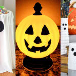 halloween ghosts and jack-o-lanterns