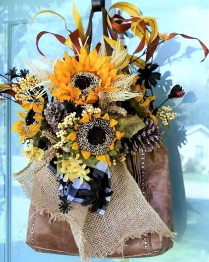 sunflower wreath for fall