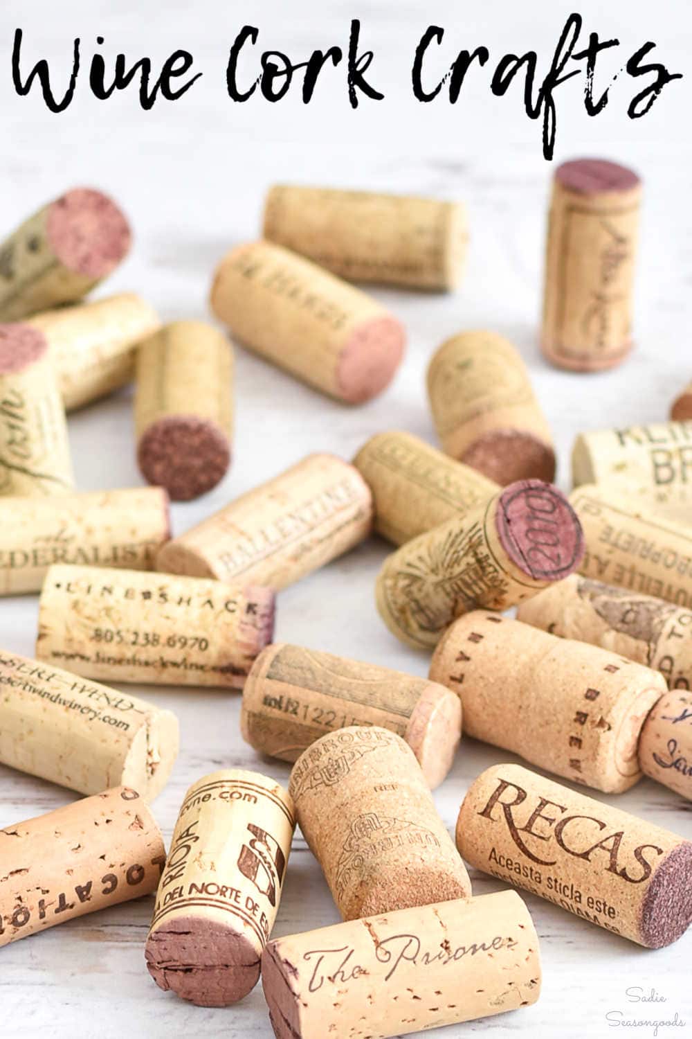 all sorts of wine cork crafts to try
