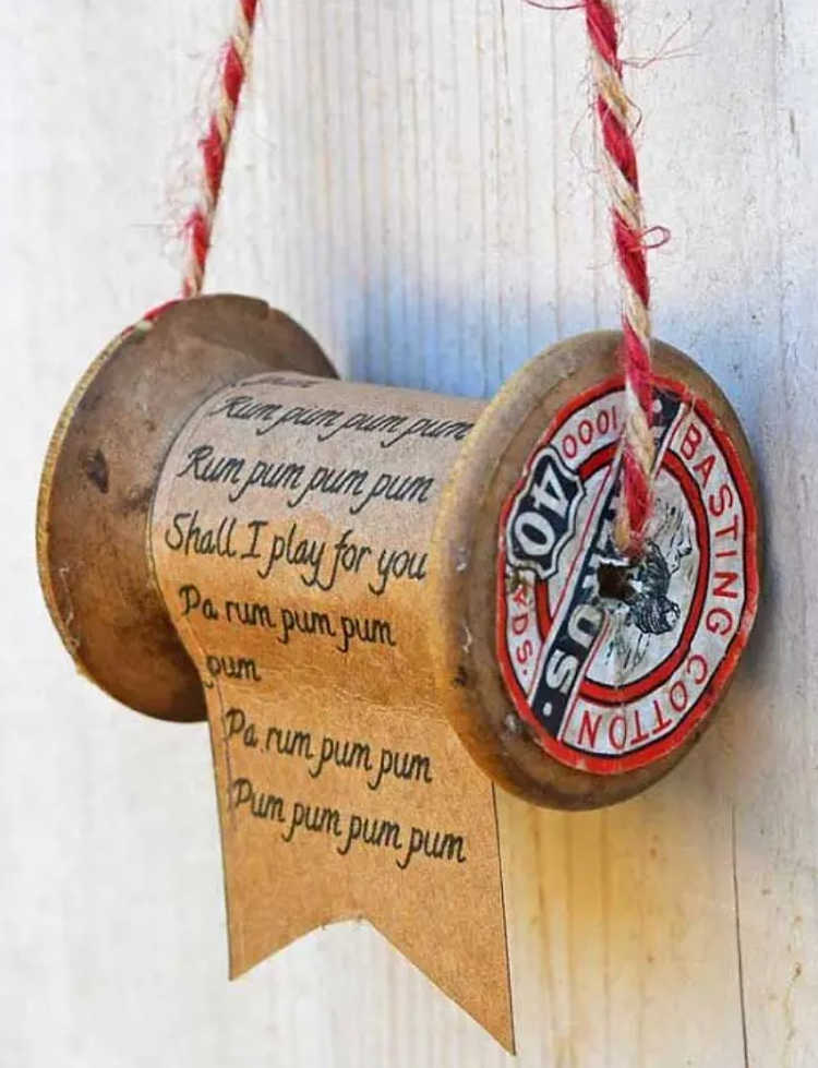 diy spool ornaments