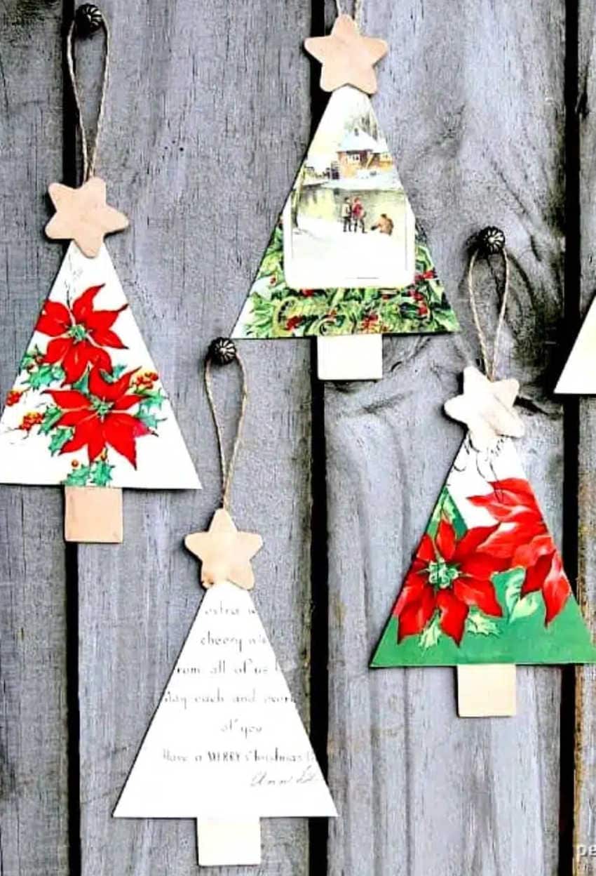 recycle idea for vintage christmas cards