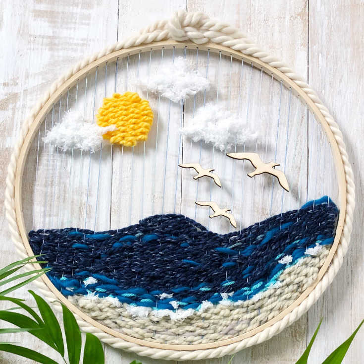 embroidery hoop loom