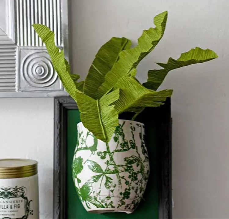 how to make a fake fern from crepe paper