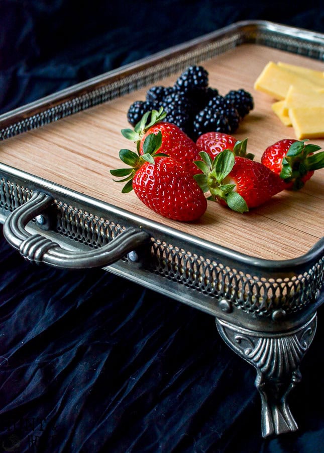 vintage casserole server as a diy tray