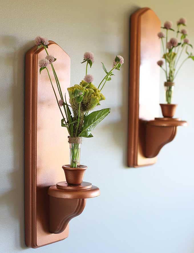 upcycle idea for vintage wall sconce