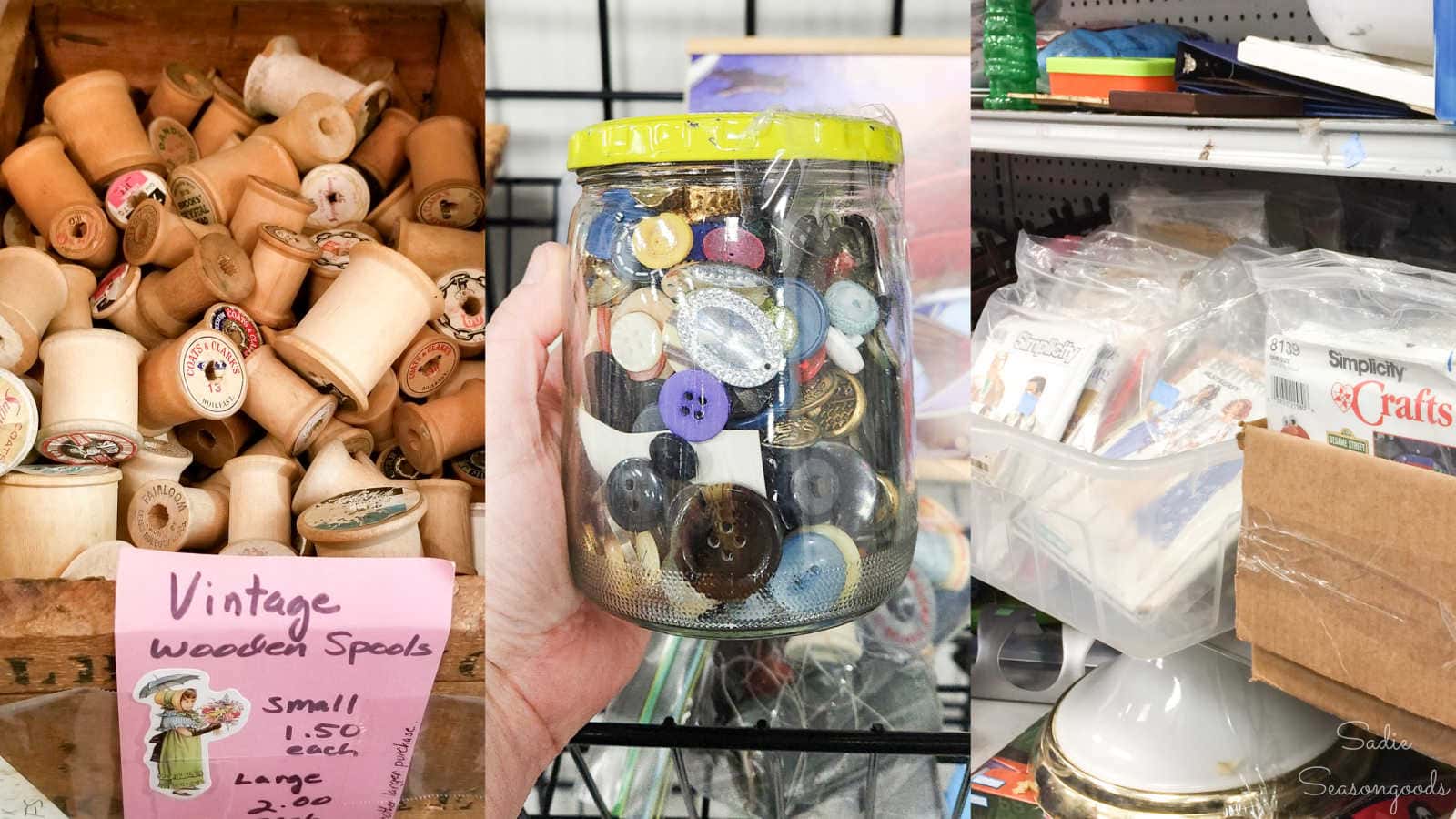 sewing supplies at thrift stores
