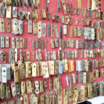 vintage hardware at an architectural salvage store