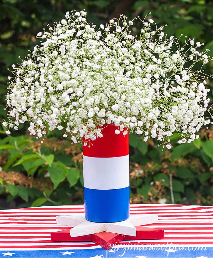 patriotic vase for july 4th