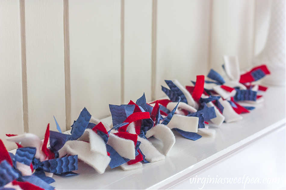 fabric garland for july 4th