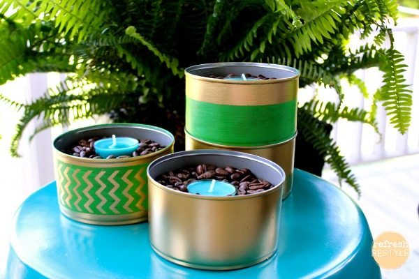 tin can candle holders