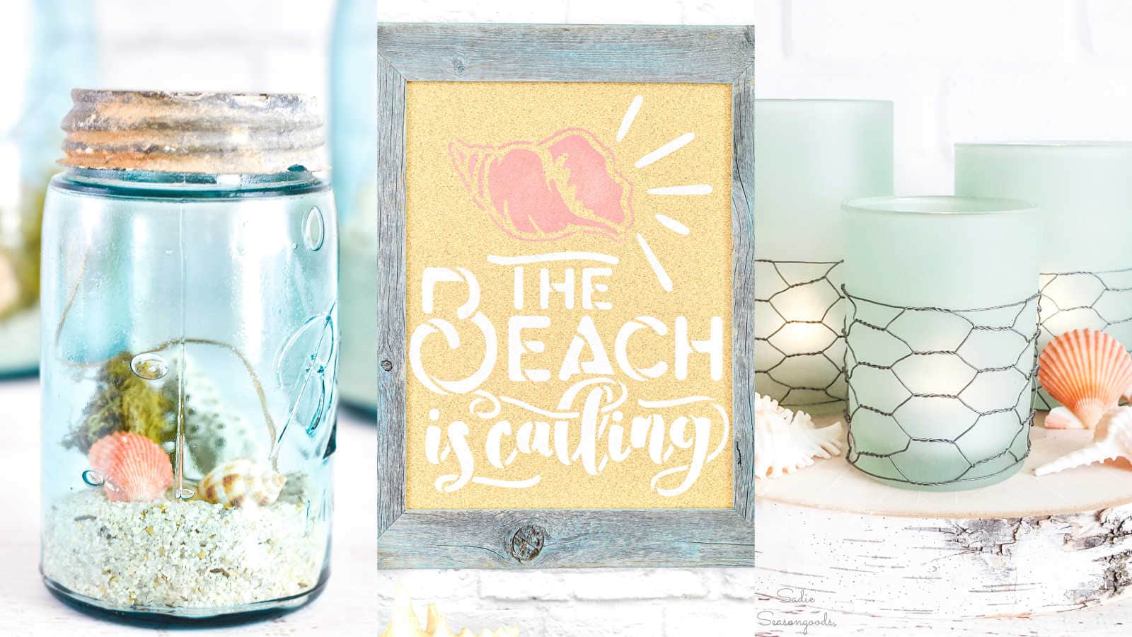 Beachy Decor from the Thrift Store