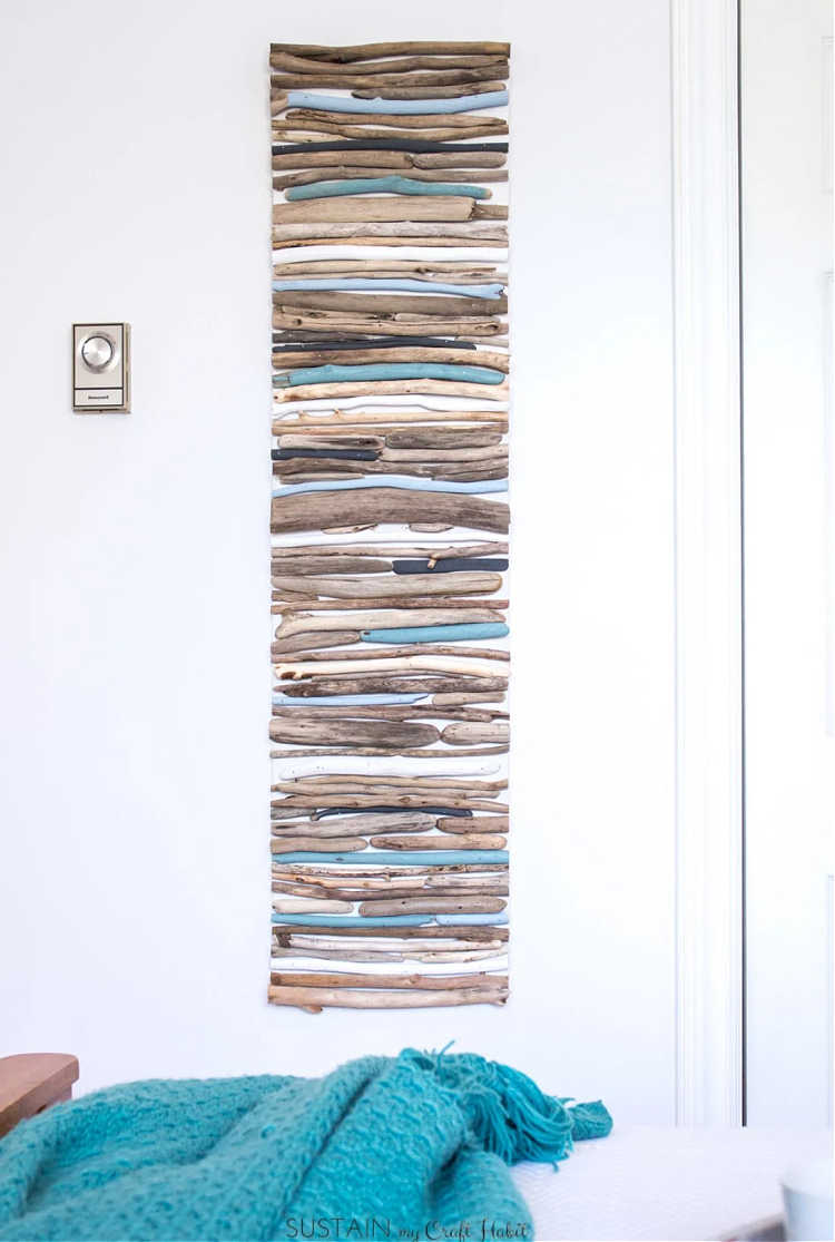 wall art with driftwood