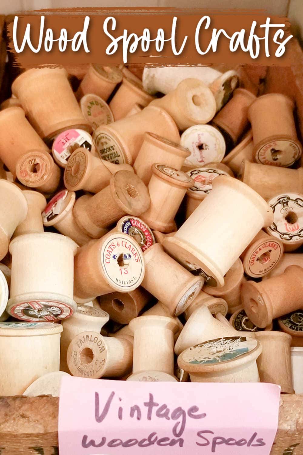 crafting with wood spools