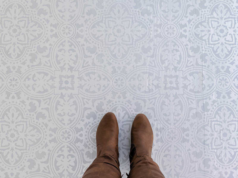 stenciling a floor