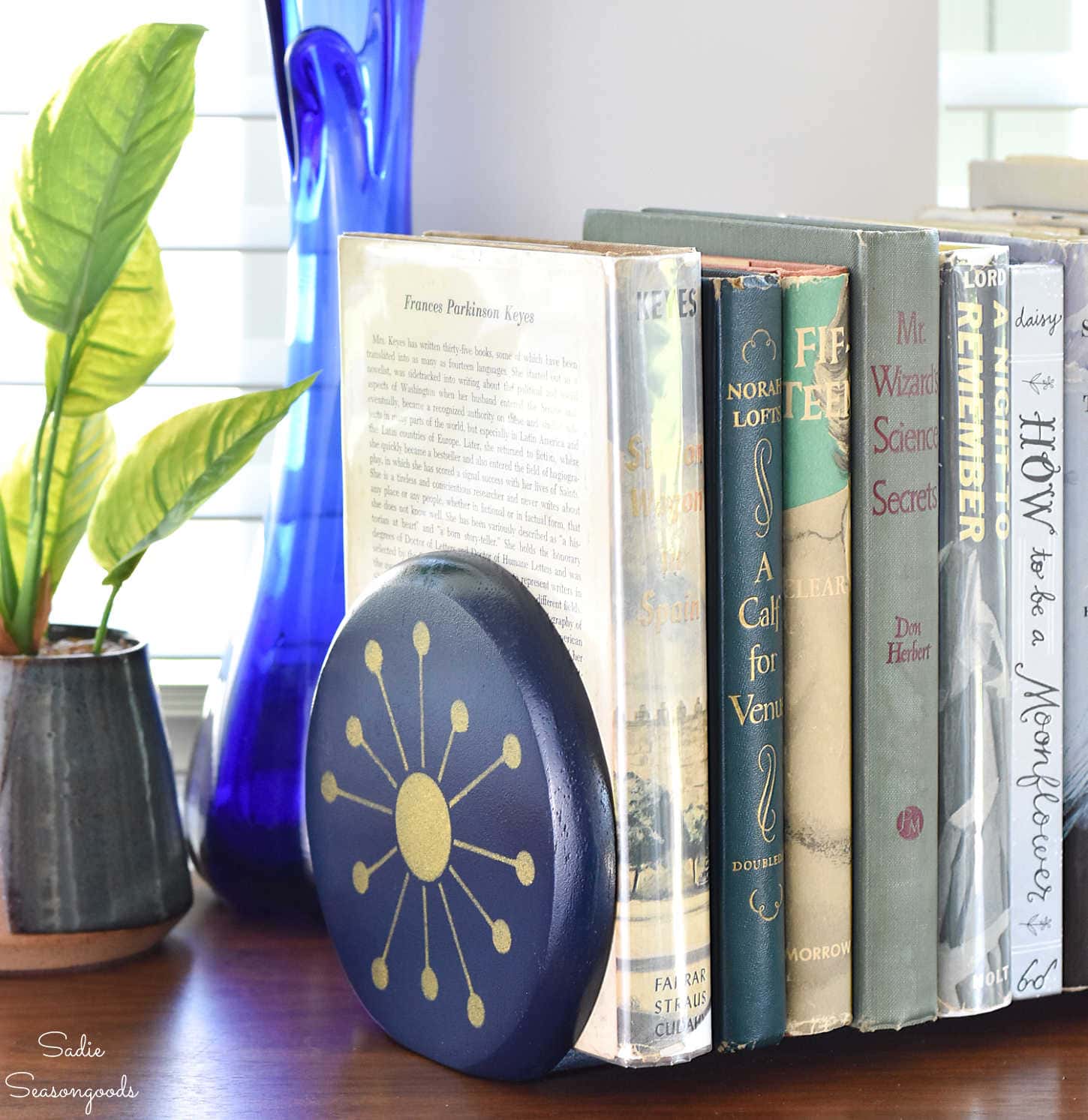 Tabletop Bookshelf from a Paper Towel Holder