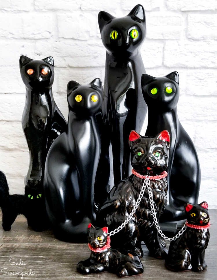 black cat decorations for halloween