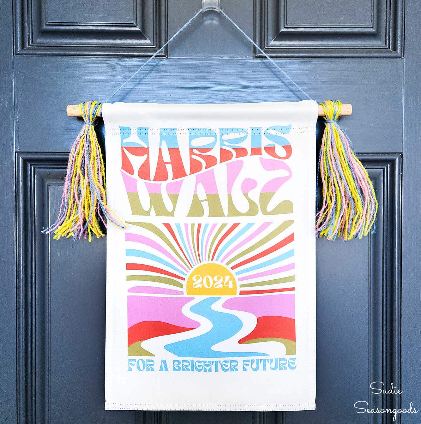 Boho Wall Hanging from a Garden Flag