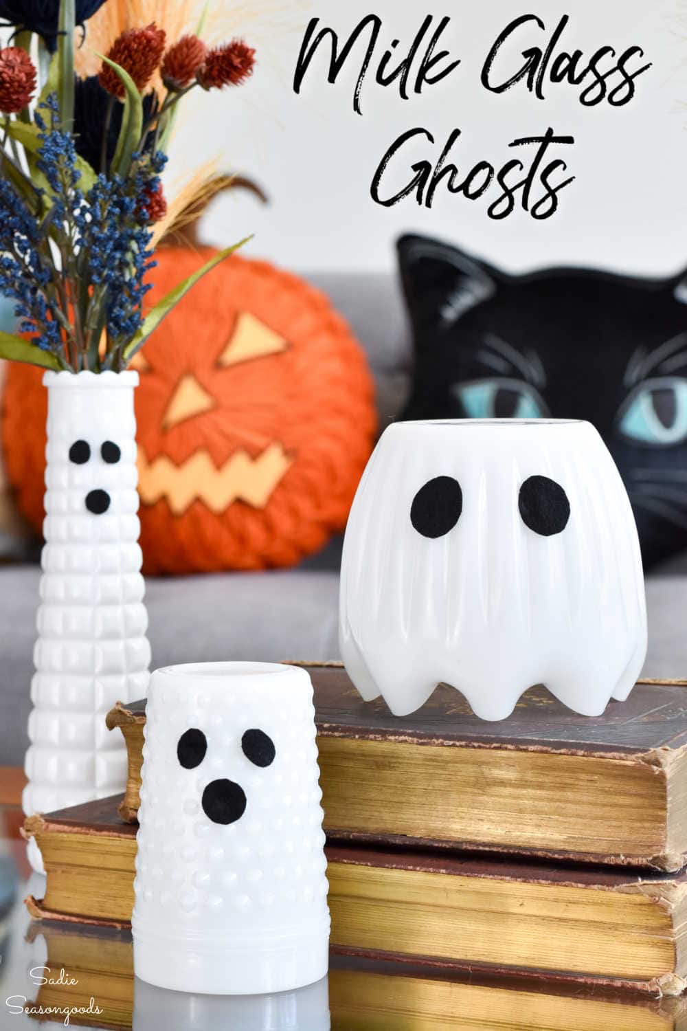 milk glass ghosts