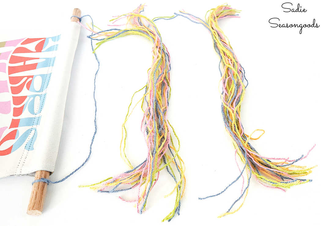 boho tassel making with twine