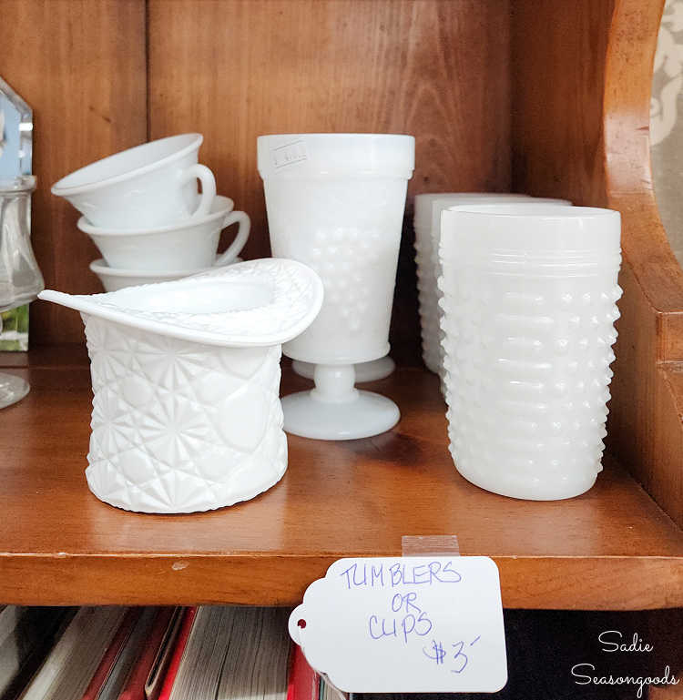 thrifting for milk glass