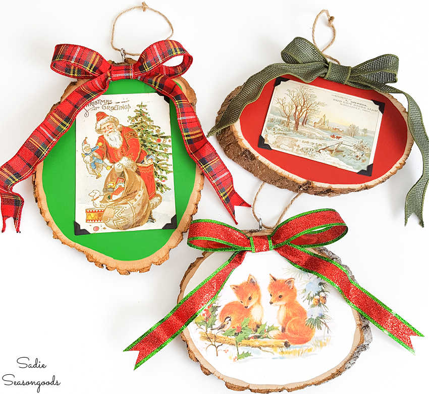 wood slice craft for christmas