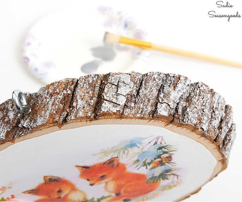 how to paint frost on bark