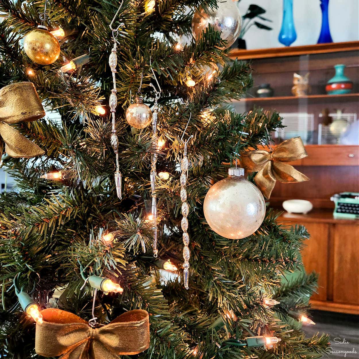 Icicle Ornaments with Vintage Glass Beads