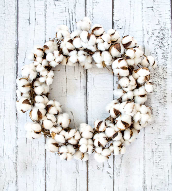 cotton bolls for winter wreaths