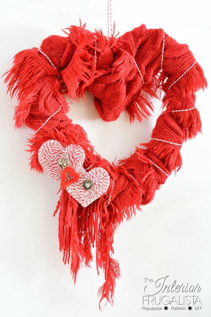 heart wreath for valentine's day decor