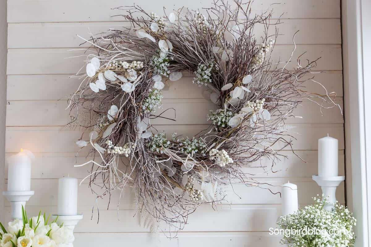 twig wreath for january